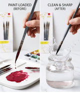 Isomars Fineline Rigger Brush Set of 3 for Watercolor & Long Stroke Painting - Isomars