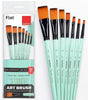 Isomars Flat Paint Brush Set of 7 (0–12) | Professional Synthetic Artist Brushes for Acrylic, Watercolor & Oil Painting | Smooth Finish, No Streaks, Ideal for Artists, Students & Hobbyists - Isomars