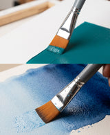 Isomars Flat Paint Brush Set of 7 - Taklon Hair, Sizes 1 to 12 - Isomars