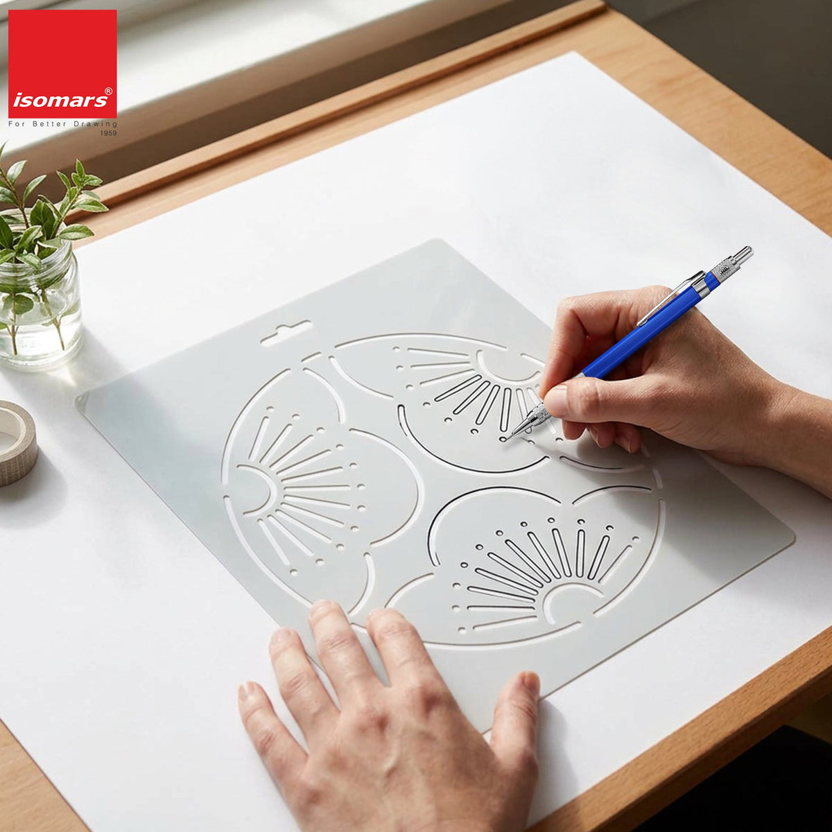 Isomars Floral Mandala Design Template Stencil for Art & Craft10111C - Isomars