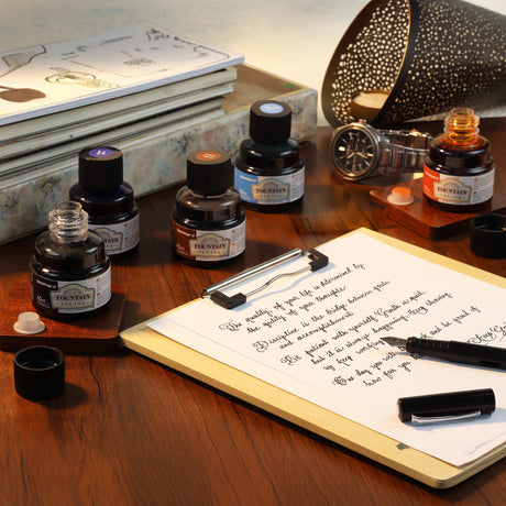 Isomars Fountain Pen Ink Set of 10 Colors, 65ml Each Bottle, Quick Drying, Non-Clogging Formula, Smooth Ink Flow, Vibrant Archival Inks for Fountain Pens, Calligraphy & Writing - Isomars