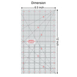 Isomars Garment Patchwork Quilting Ruler 12 x 6.5 Inch Acrylic - Isomars