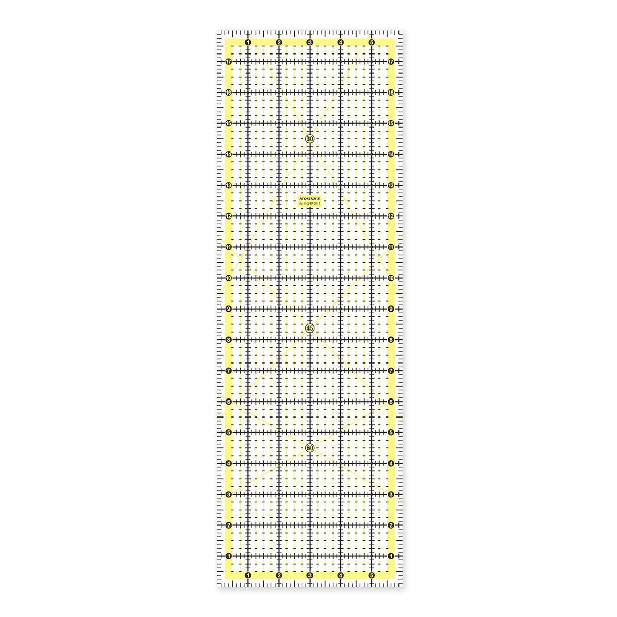 Isomars Garment Patchwork Quilting Ruler 6 x 18 Inch | Clear Acrylic - Isomars
