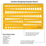 Isomars Gemstone Jewellery Design Template Art 1889 Drafting Stencil - Isomars