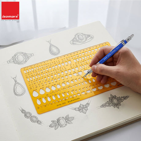 Isomars Gemstone Template Stencil for Jewellery Design & Stone Sizing - Isomars