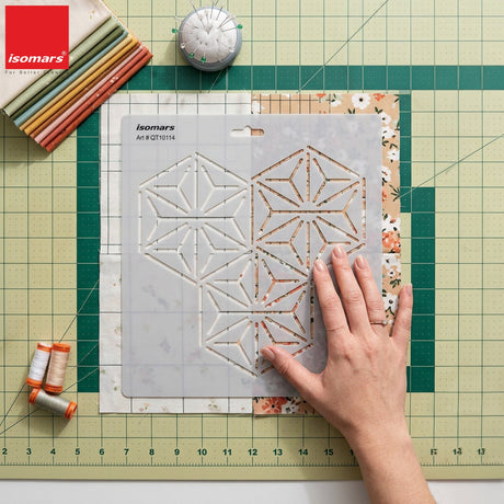 Isomars Geometric Quilt Template for Patchwork, Quilting & Crafts 10114 - Isomars