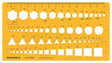 Isomars Geometric Shapes Drafting Template with Metric Scale Ruler - Isomars