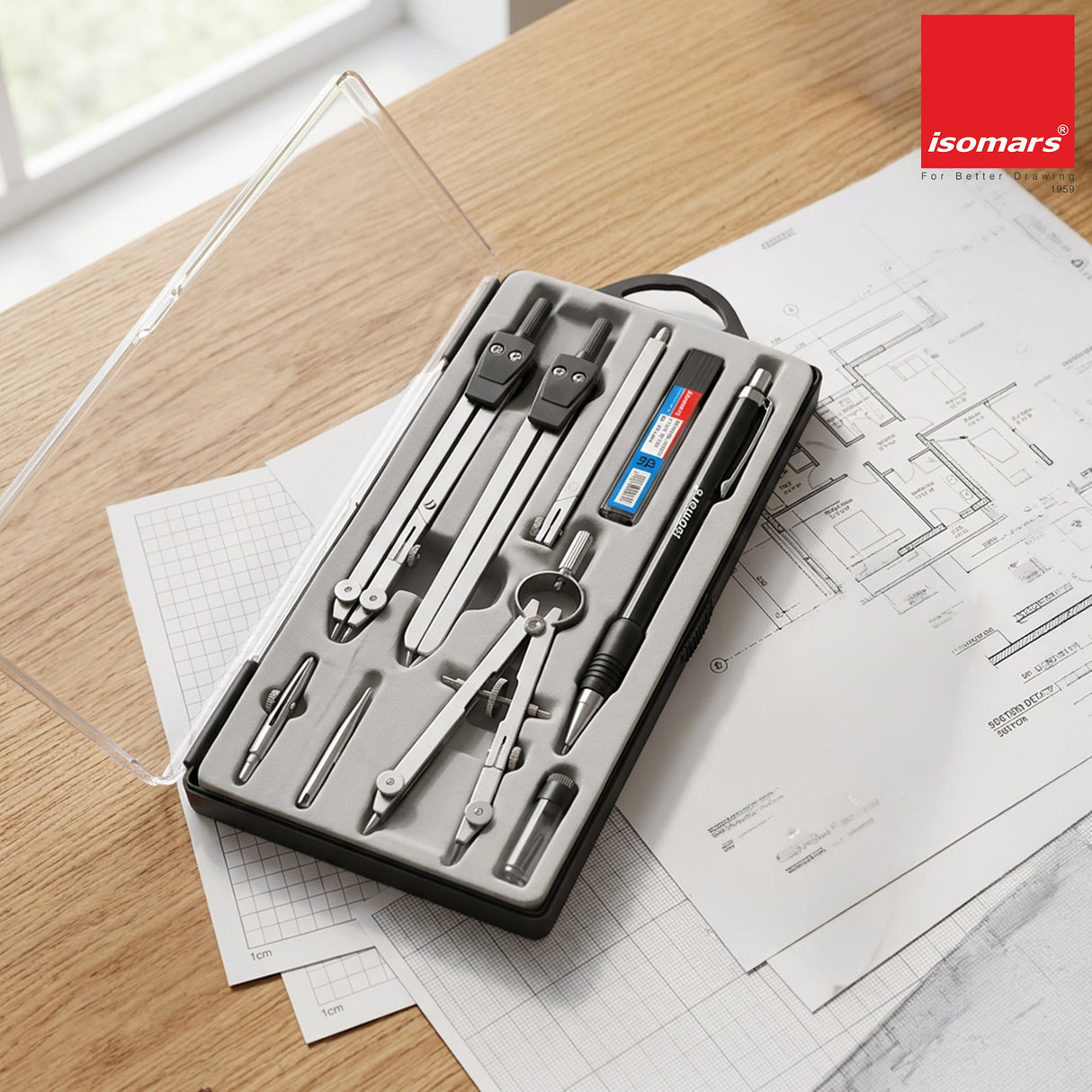 Isomars Geometry Box Set for Technical Drawing, Drafting & Engineering - Isomars