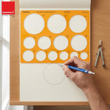 Isomars Giant Circles Drawing Template, Large Circle Stencil for Engineering & Drafting, Precise Geometry Tool for Architects, Designers & Students, Transparent Plastic, Multiple Sizes - Isomars