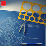 Isomars Giant Circles Drawing Template, Large Circle Stencil for Engineering & Drafting, Precise Geometry Tool for Architects, Designers & Students, Transparent Plastic, Multiple Sizes - Isomars