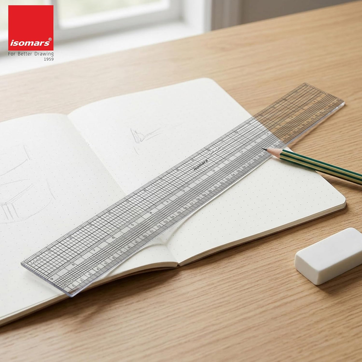 Isomars Gridding Ruler Scale 18 Inch | Tailoring & Pattern Making - Isomars