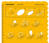 Isomars Half Round Ring Jewellery Design Template for Ring Sketching - Isomars