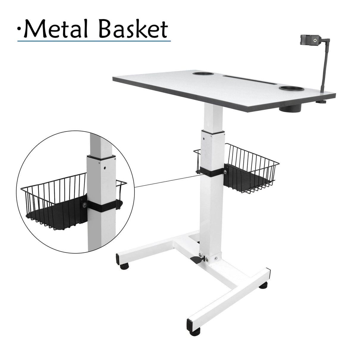 Isomars Height Adjustable Laptop Table | Sit & Stand Desk for Home & Office - Isomars