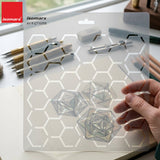 Isomars Hexagon Pattern Template Stencil for Art & Design 10098 - Isomars