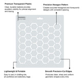 Isomars Hexagon Pattern Template Stencil for Art & Design 10098 - Isomars