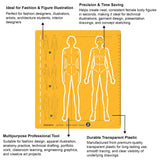 Isomars Human Figure Female Template No. 2 Drawing Stencil - Isomars