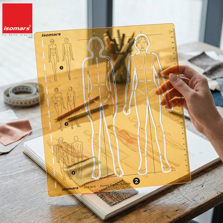 Isomars Human Figure Female Template No. 2 Drawing Stencil - Isomars
