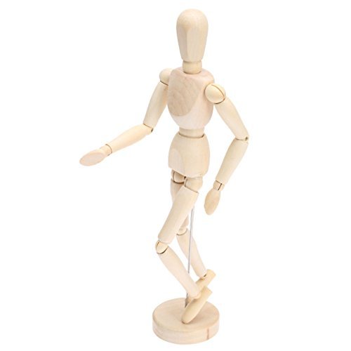 Isomars Human Manikin - Male 8 inch Wooden Human Mannequins for Art,Body Drawing Male - Isomars