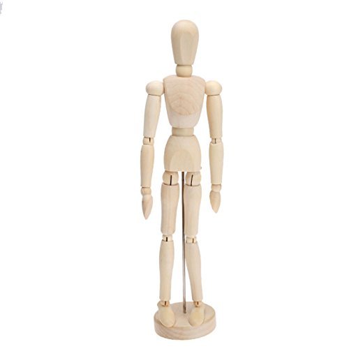 Isomars Human Manikin - Male 8 inch Wooden Human Mannequins for Art,Body Drawing Male - Isomars
