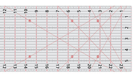 Isomars Imperial Design Quilting Ruler - 6" x 24" - Isomars