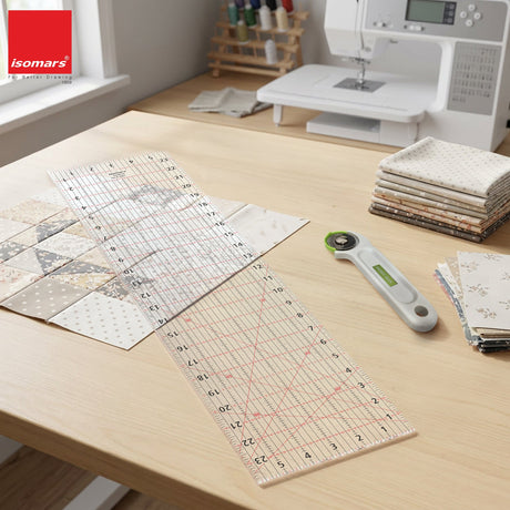 Isomars Imperial Design Quilting Ruler 6 x 24 Inch | Clear Acrylic - Isomars