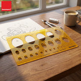 Isomars Isometric Ellipse Shapes Template 35°16' (Art No. 1510E) | Technical Drawing Stencil with 2-50mm Ellipses | Engineering, Architecture, Drafting & Design Tool - Isomars