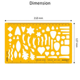 Isomars Jewellery Alpha Template 210 x 127mm for Jewellery Design - Isomars
