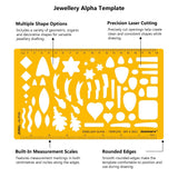 Isomars Jewellery Alpha Template 210 x 127mm for Jewellery Design - Isomars