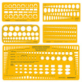 Isomars Jewellery Design Drawing & Drafting Template | Jewellery Stencil Combo - Set of 11 - Isomars