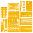 Isomars Jewellery Design Drawing & Drafting Template | Jewellery Stencil Combo - Set of 11 - Isomars