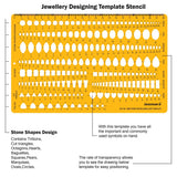 Isomars Jewellery Design Template Set of 2 – Gemstone Shape Stencils - Isomars