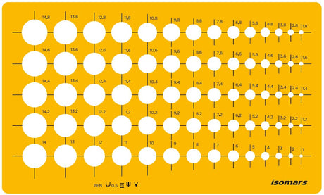 Isomars Jewellery Designing Drawing Drafting Template Set of 3 - Isomars
