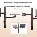 Isomars Laptop and Monitor Table Stand - Adjustable Height & Angles and Sides (Laptop & Monitor Mount) - Isomars