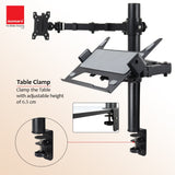Isomars Laptop and Monitor Table Stand - Adjustable Height & Angles and Sides (Laptop & Monitor Mount) - Isomars