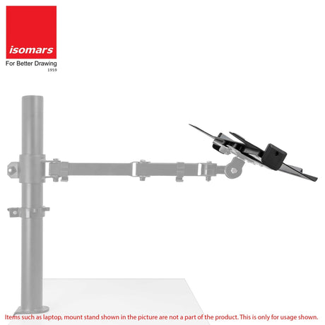 Isomars Laptop Tray for Monitor Arms and Stands (Tray Only), Compatible with Any Type of VESA Monitor Stand for Mounting Laptop on Monitor Stand Size : 12"- 17" (Black) - Isomars