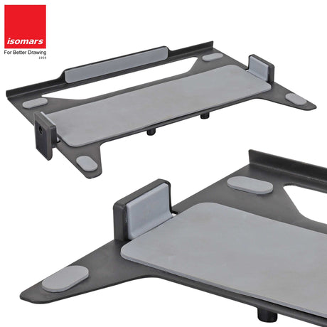Isomars Laptop Tray for Monitor Arms and Stands (Tray Only), Compatible with Any Type of VESA Monitor Stand for Mounting Laptop on Monitor Stand Size : 12"- 17" (Black) - Isomars