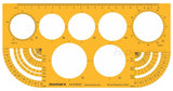 Isomars Large Circle Drafting Template with Protractor & Radius Guide - Isomars