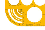 Isomars Large Circle Drafting Template with Protractor & Radius Guide - Isomars