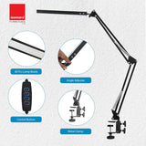 ISOMARS LED Desk Lamp with Adjustable Angle & Clamp | 12 Inch Overhead USB Study Table Light for Desktop, Laptop, Office & Reading | 3 Color Modes, 10 Brightness Levels, Eye Care LED Lamp11 - Isomars