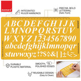 Isomars Letter Stencil Combo Set – Italic & Standard Alphabet Templates with Uppercase, Lowercase, Numbers & Symbols, Reusable Drawing, Craft, Sign Making & DIY Lettering Stencils - Isomars