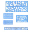 Isomars Lettering Stencil Set of 5, Reusable Alphabet & Number Templates with 4 Letter Stencils and 12 Inch Ruler, Uppercase, Lowercase, Symbols in 8mm, 10mm, 20mm & 30mm for Sign Making, DIY Crafts & School Projects - Isomars