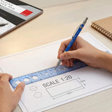Isomars Lettering Stencil Set of 5, Reusable Alphabet & Number Templates with 4 Letter Stencils and 12 Inch Ruler, Uppercase, Lowercase, Symbols in 8mm, 10mm, 20mm & 30mm for Sign Making, DIY Crafts & School Projects - Isomars