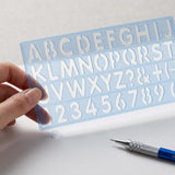 Isomars Lettering Stencil Set of 5, Reusable Alphabet & Number Templates with 4 Letter Stencils and 12 Inch Ruler, Uppercase, Lowercase, Symbols in 8mm, 10mm, 20mm & 30mm for Sign Making, DIY Crafts & School Projects - Isomars