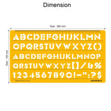 Isomars Lettering Stencil Template with Alphabet & Number Guide LS-113 - Isomars