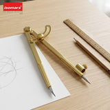 Isomars Locking Wing Divider & Compass, 8 Inch Brass Drawing Tool - Isomars