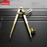 Isomars Locking Wing Divider & Compass, 8 Inch Brass Drawing Tool - Isomars