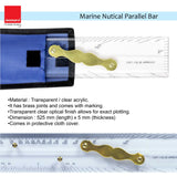 Isomars Marine/Nautical Parallel Bar - Professional 21'' - Comes in Protective Cloth Bag (Ruler-21") - Isomars