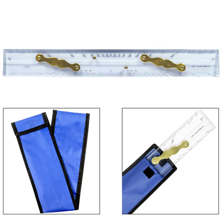 Isomars Marine/Nautical Parallel Bar - Professional 21'' - Comes in Protective Cloth Bag (Ruler-21") - Isomars