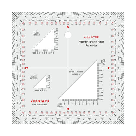 Isomars Military Triangle Protractor Scale - Isomars