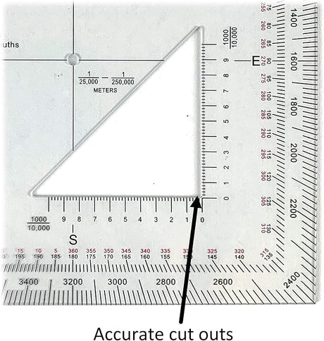 Isomars Military Triangle Protractor Scale - Isomars